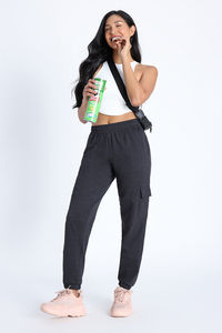 Zivame Knit Cotton Loungewear Bottom - Black Beauty — thumbnail 5